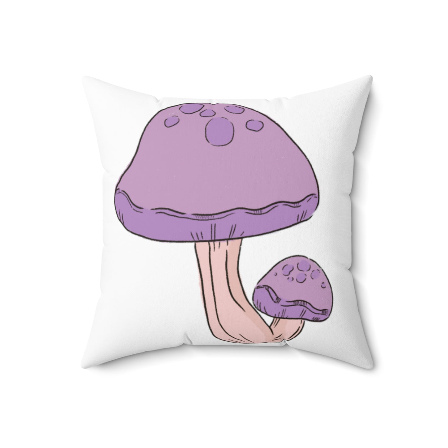 Purple Mushy Spun Polyester Square Pillow