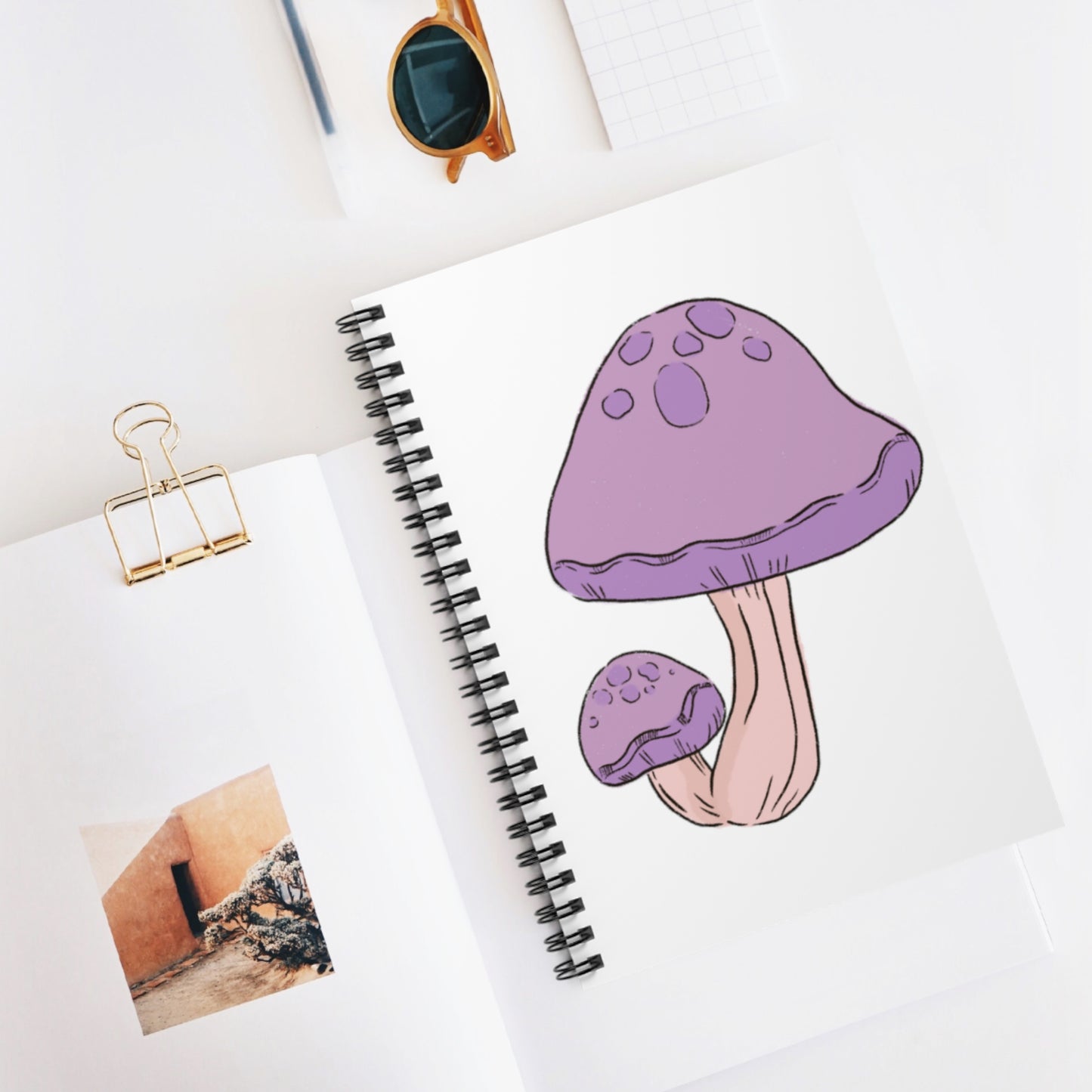 Purple Mushy Spiral Notebook