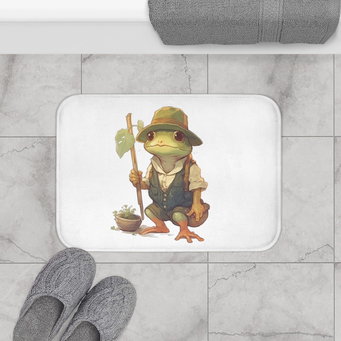 Sam the Frog Bath Mat