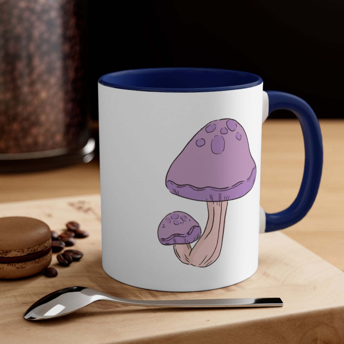 Purple Mushy Accent Coffee Mug, 11oz