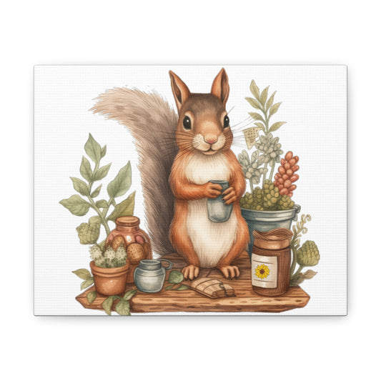 Harold the Squirrel Canvas Gallery Wraps