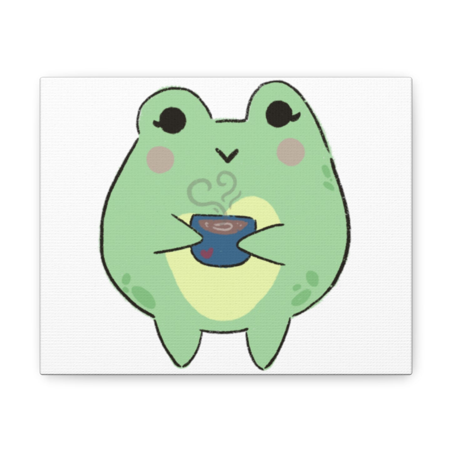 Cozy Cuppa Frog Canvas Gallery Wraps