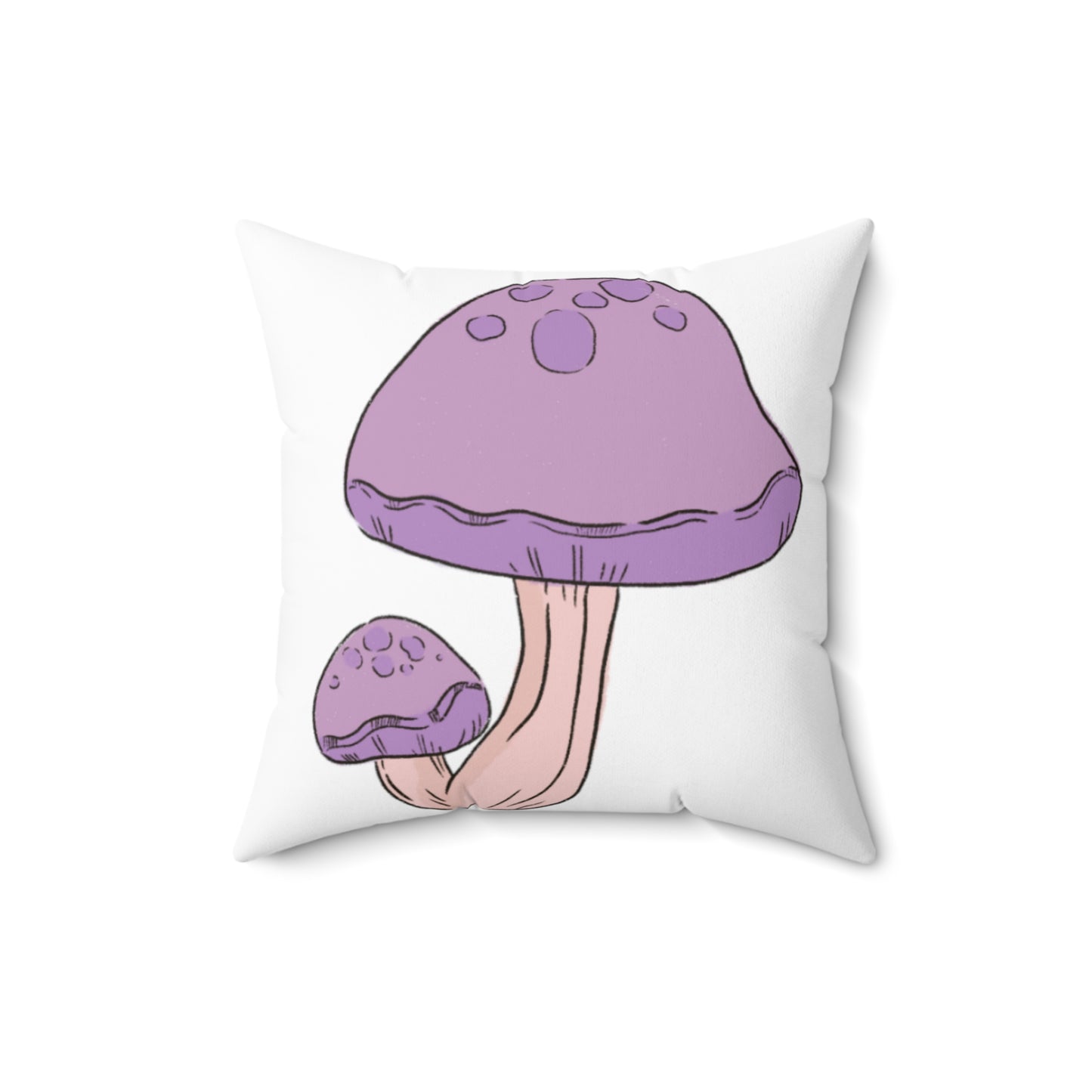 Purple Mushy Spun Polyester Square Pillow