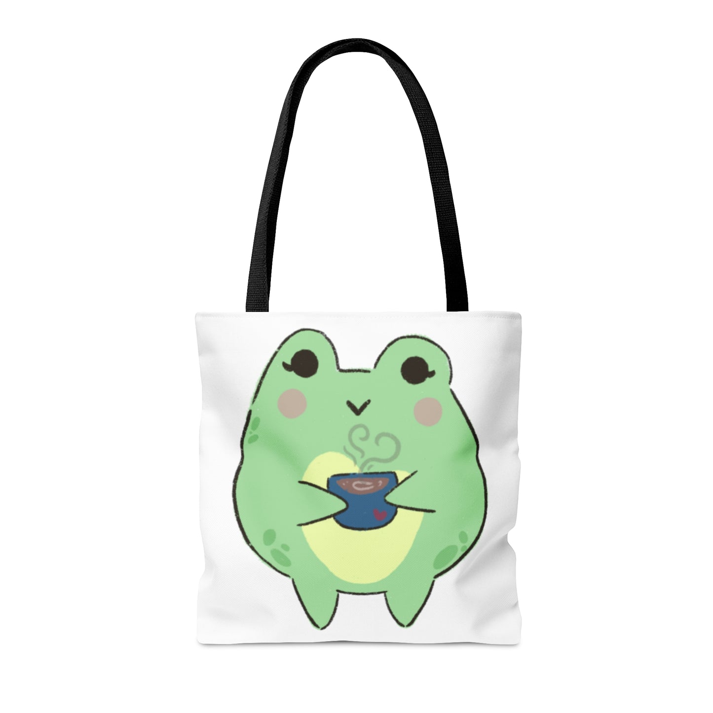 Cozy Cuppa Frog Tote Bag