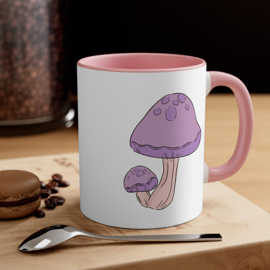 Purple Mushy Accent Coffee Mug, 11oz