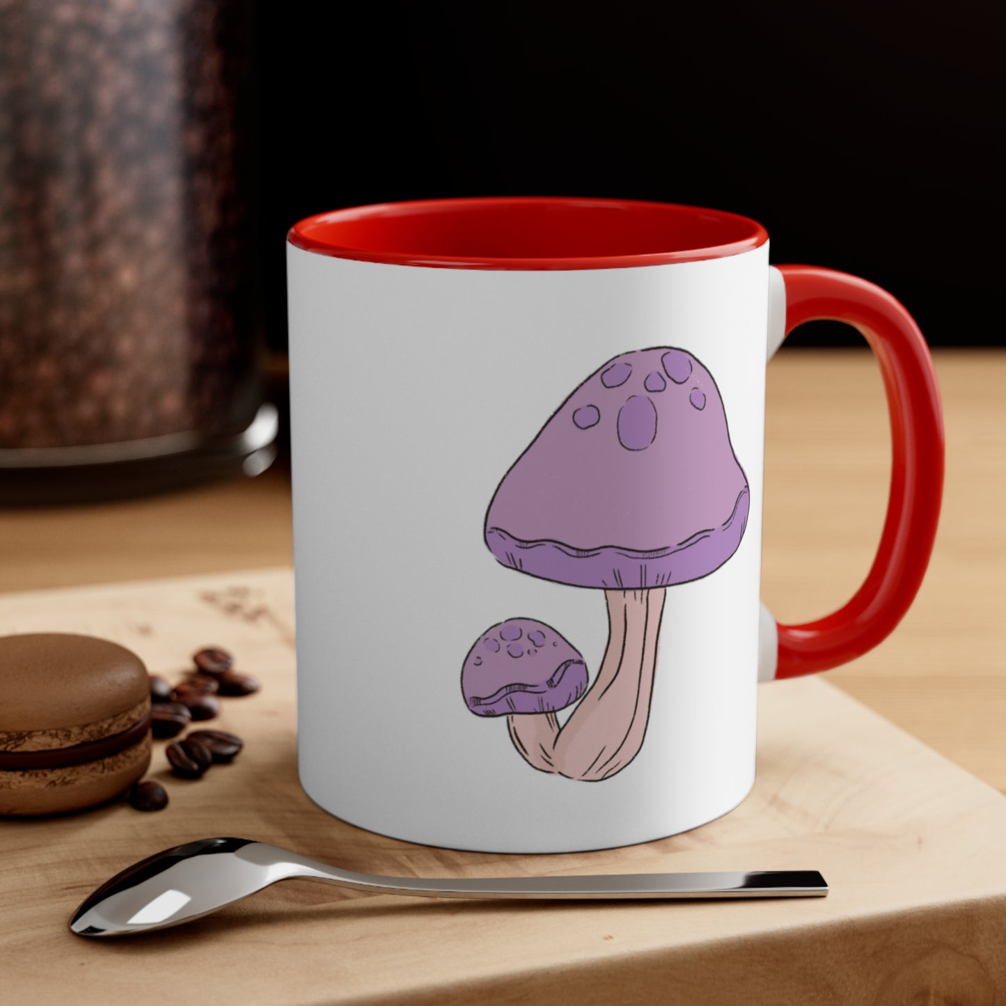 Purple Mushy Accent Coffee Mug, 11oz