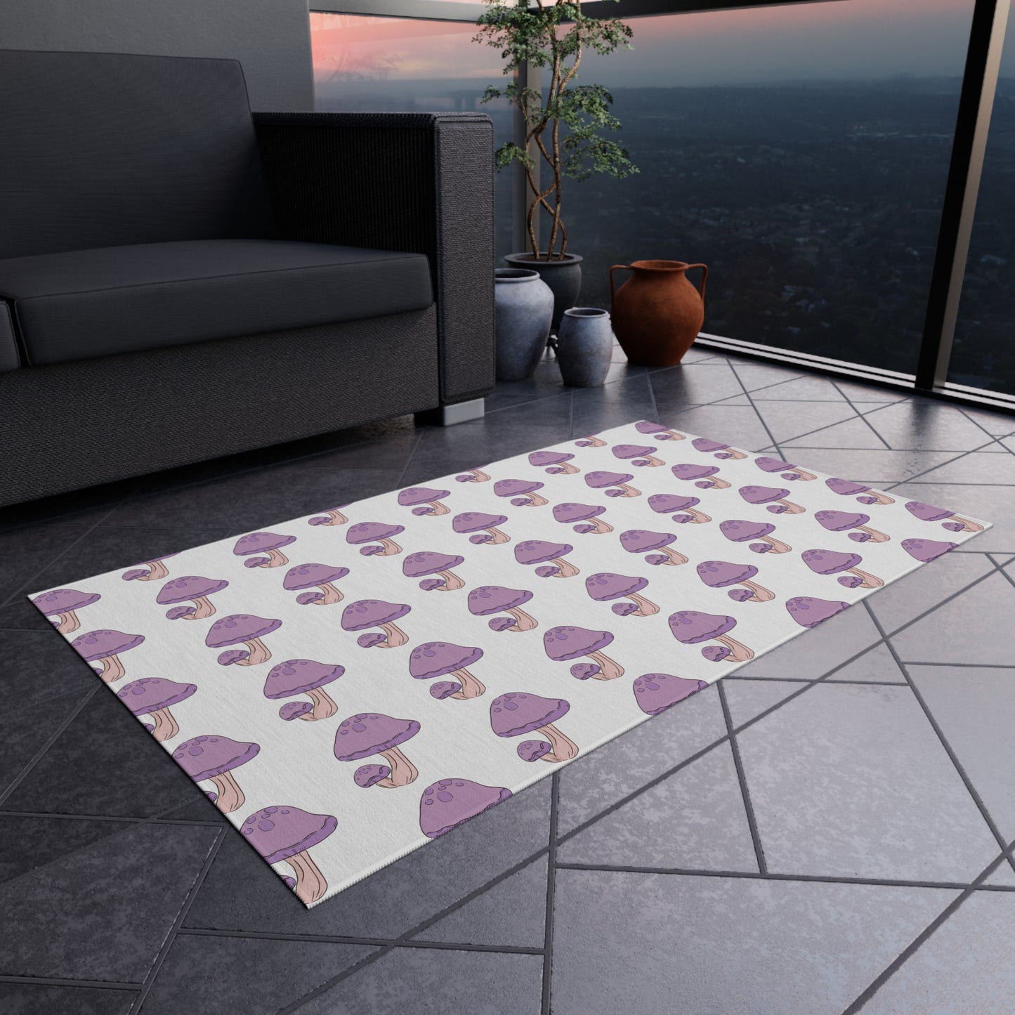 Purple Mushy Outdoor Rug