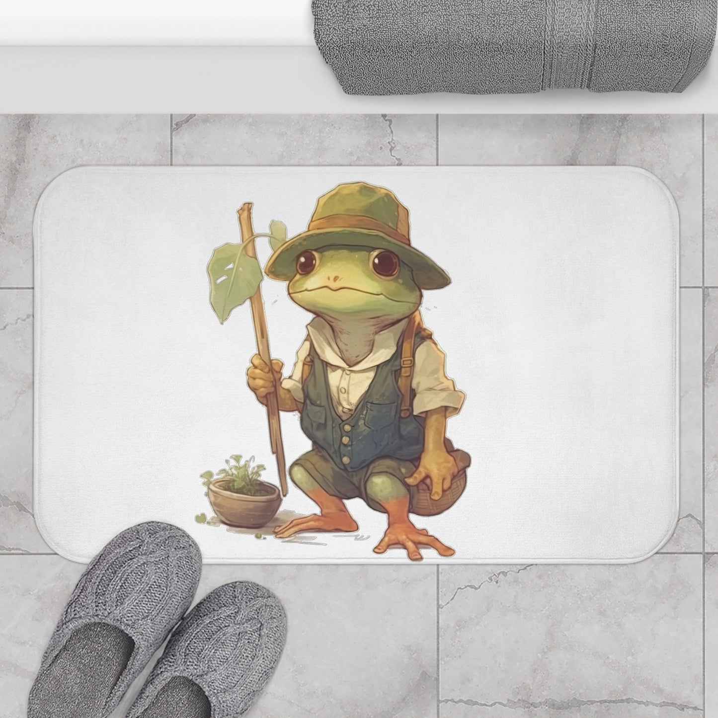 Sam the Frog Bath Mat