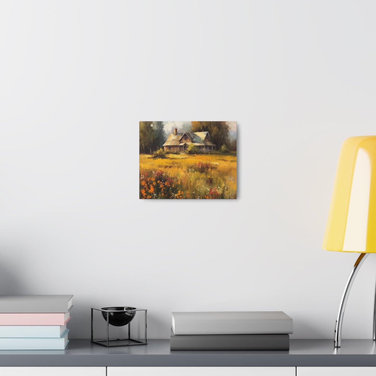 Golden Field Cottage Canvas Gallery Wraps