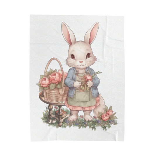 Bella Bunny Velveteen Plush Blanket