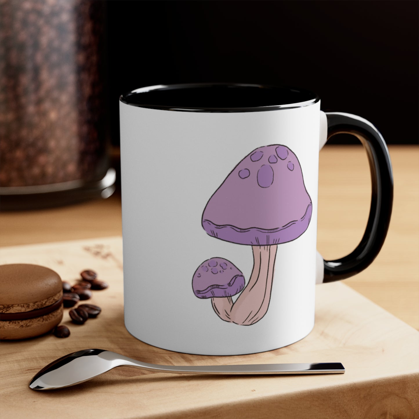 Purple Mushy Accent Coffee Mug, 11oz