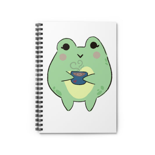 Cozy Cuppa Frog Spiral Notebook