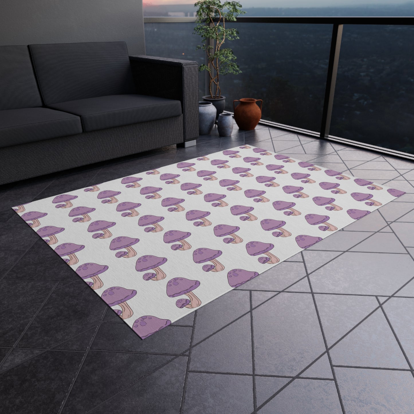 Purple Mushy Outdoor Rug