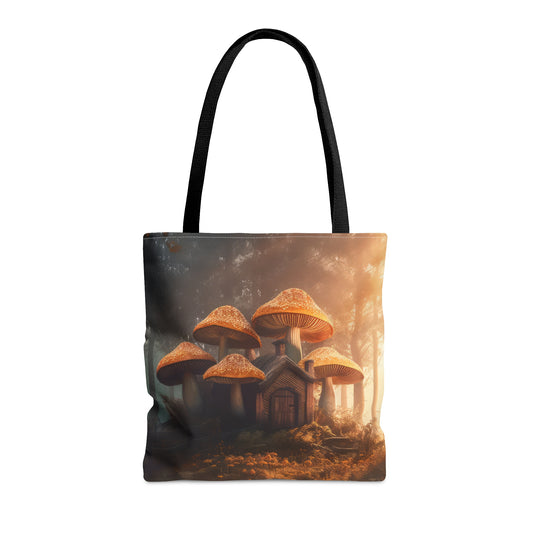 Yellow Mushroom Cottage Tote Bag