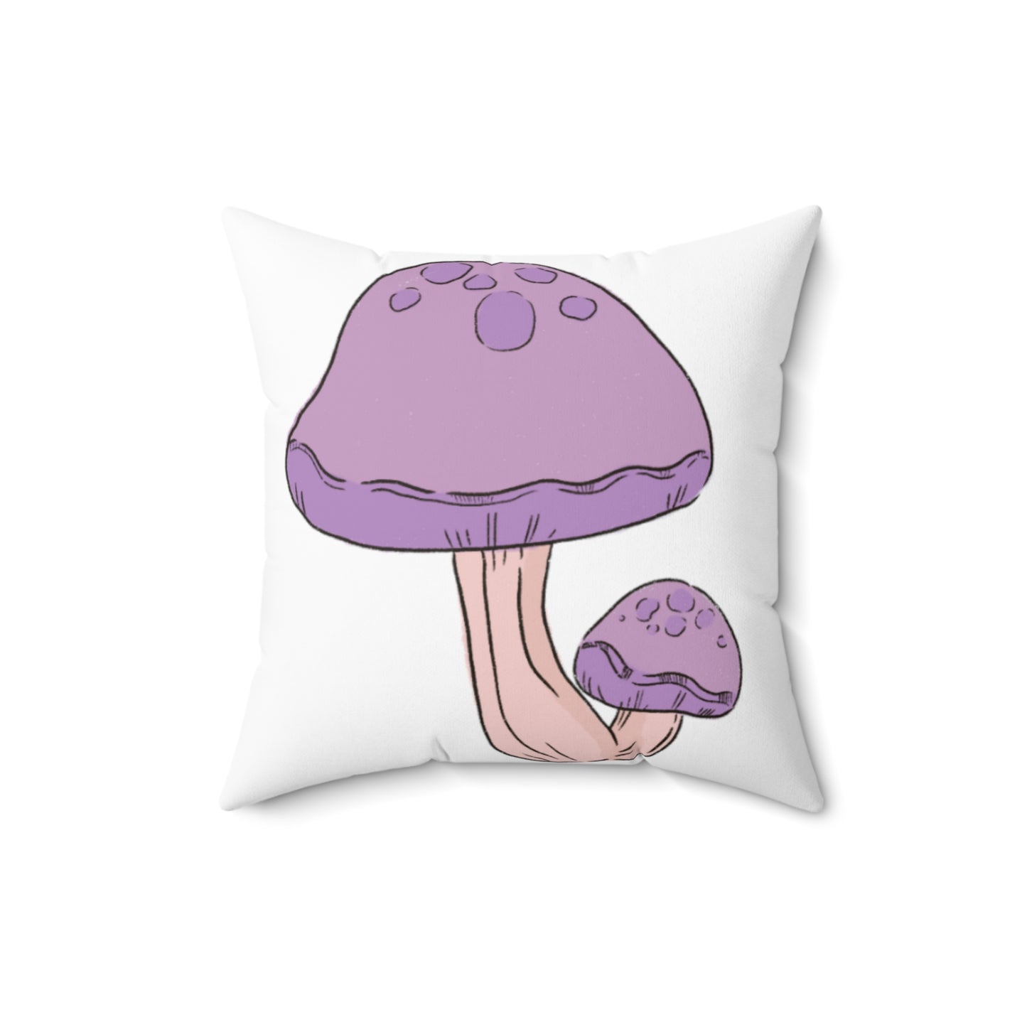 Purple Mushy Spun Polyester Square Pillow