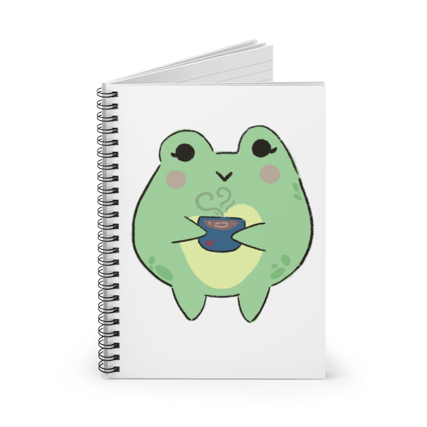 Cozy Cuppa Frog Spiral Notebook